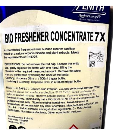 Bio Freshener Concentrate 1 Litre Antibacterial Multi Purpose Sanitiser Surface Natural Organix Cleaner - Buy Online on GoSupps.com