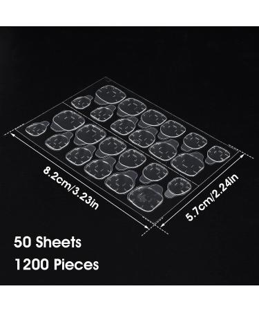 Molain 1200 Pieces Double Sided Nail Adhesive Tabs - Waterproof, Breathable & Super Sticky False Nail Glue Sticker - Transparent & Flexible for Manicure - 50 Sheets, Germany Jelly Gel - Buy Online on GoSupps.com