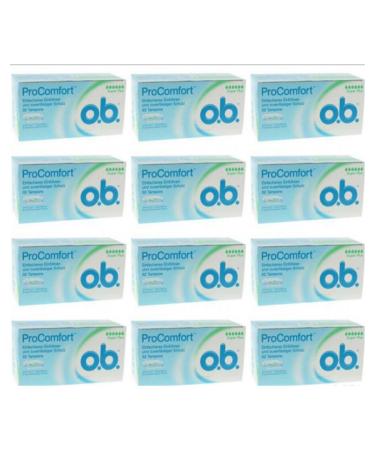 12 x ob Super ProComfort 16 Pads 16 pieces