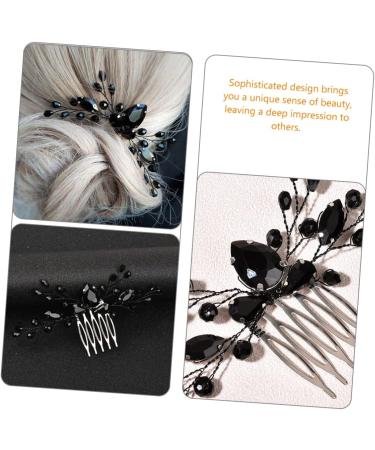 Beatifufu Black Crystal Hair Accessories Inserted Hair Comb Women Hair Accessories Women Hair Comb Elegant Headdress Fashion Insert Comb Rhinestone Hair Comb Women Insert Comb - Buy Online on GoSupps.com