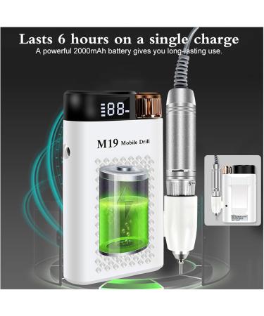 Portable Electric Nail Drill Nail Drill Manicure Machine Electric File Nail Sander Nail Drills Bits with LED Display for Gel Removing Nail Polish Pen Salon Tool for Manicure Pedicure Polishing Sh - Buy Online on GoSupps.com
