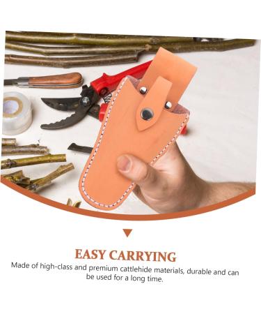 Minkissy 6 pc Garden Shear Belt Pocket Holster - Leather Tool Holder for Garden Clips - Durable Cowhide Belt Pouch - Buy Online on GoSupps.com