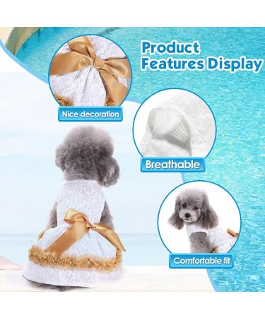 Petcute Dog Dress - Elegant Flower Tutu Skirt & Bowknot Clothing for Little Dogs | Summer Wedding Puppy Outfits - Buy Online on GoSupps.com