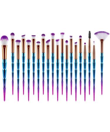 GreenLife Makeup Brushes set 20 pcs Unicorn eye Makeup Brush kit Premium Synthetic Face Eyes Eyeliner Foundation Brush Blending Eyeshadow Blush Concealer Cosmetic Brushes Powder Cream Brush - Blue - Buy Online on GoSupps.com