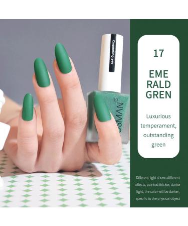 TBeautfave Matte Nail Varnish Green Nail Polish Quick Dry Nail Polishes Long Lasting No Need Cure Nail Polish Velvet Finish Highly Pigmented Non Toxic DIY Nail Art Manicure - Buy Online on GoSupps.com