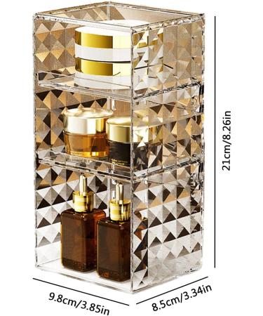 Jildouf Cosmetic Display Cases | Eyeshadow Palette Portable Clear Cosmetic Box Cases for Desk Lipstick Concealer Bathroom Bedroom - Buy Online on GoSupps.com