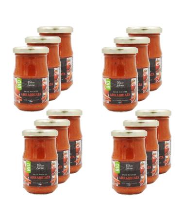 Les D lices de Savino Pack of 12 Organic Arabiata Sauce 190 g Pot