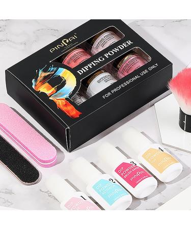 Roseflower Dipping Powder Nails Kit - 6 Colors Nude Dip Starter Kit | DIY Manicure at Home - Long-lasting 3 Weeks - Buy Online on GoSupps.com
