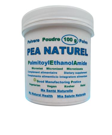 Powder 100 g PEA Natural Palmitoylethanolamide Micronized Premium Quality (= 250 Capsules of 400 mg - Dosage for 12 Weeks) + Measure Also Available in 25g