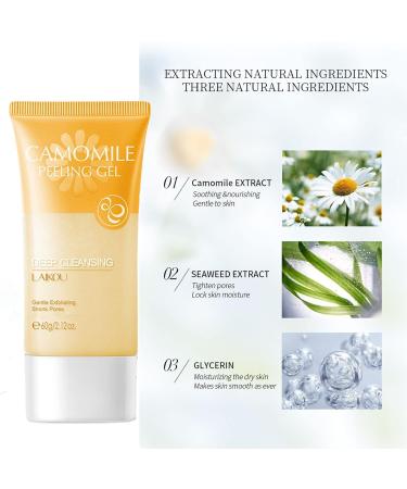 Chamomile Exfoliating Gel - Deep Cleansing Pore Tightening & Hydrating (60g) | Gentle Exfoliation for Improved Skin Tone - Buy Online on GoSupps.com