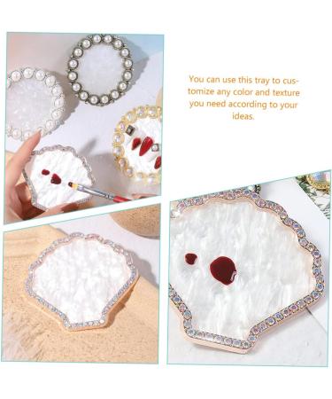  minkissy Minkissy 5-Piece Nail Art Palette Color Mixing Plate Paint Holder Tray Pallet Gel Polish Nail Art Mixing Tray Decorative Nail Art Display Board Nail Polish Gel Nail Art Tray Gel Polish Plates Resin - Buy Online on GoSupps.com