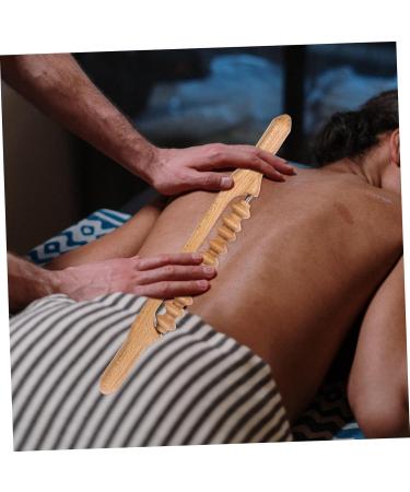 FOMIYES Gua Sha Massage Stick - Muscle Massager Tool with Double-Row Beads | Wooden Scraping Stick for Relaxation & Pain Relief | International Shipping Available - Buy Online on GoSupps.com