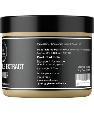 Naturevibe Botanicals Chamomile Extract Powder (3.52oz) - Pure and Natural Relaxation - Buy Online on GoSupps.com