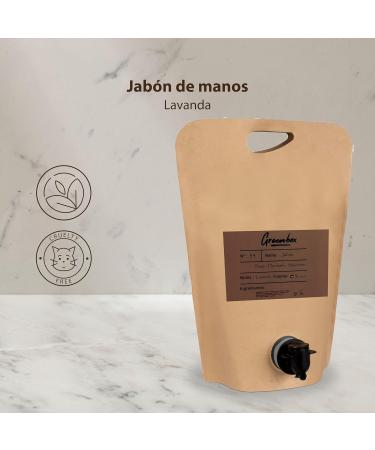  INTERCABO ORGANIC bag in box hand soap refill - Moisturizing and lavender scented hand soap 3L. Eco-friendly packaging and carry handle. Save money and the environment. - Buy Online on GoSupps.com