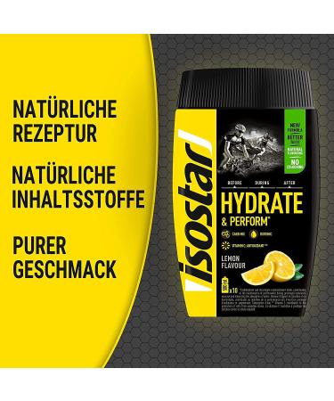  Isostar Isostar Hydrate & Perform - Lemon - 2 x 400 g Powder | 2 Packs of Offers + Original 1000 ml Bottle - Buy Online on GoSupps.com