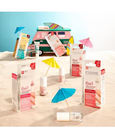 Eveline Cosmetics Nail Therapy Professional Care And Colour Shimmer Pink 12ml - Buy Online on GoSupps.com