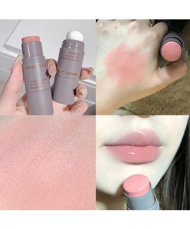 Cheek Stick Facial Makeup Double Headed Blusher Wand with Sponge Tip | Natural Looking Cheek Stick for Ladies of All Skin Tones Lips & Cheeks Makeup for Women Pochy Puff Puff - Buy Online on GoSupps.com
