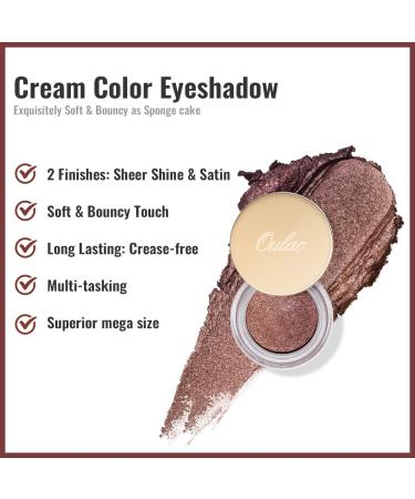 Oulac Brown Cream Eyeshadow 0.42oz - Highly Pigmented Glitter Eyeshadow, Waterproof & Moisturizing Formula - Honey Bunny (05) - Buy Online on GoSupps.com