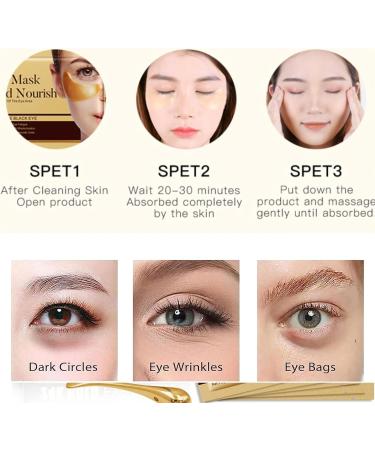 16 Pairs Under Eye Mask Reduce Dark Circles Puffy Eyes Undereye Bags Wrinkles - 24K Gold Under Eye Treatment Masks Gel Under Eye Patches Collagen Eye Mask for Under Eye Wrinkles (16 Pairs Boxed) - Buy Online on GoSupps.com