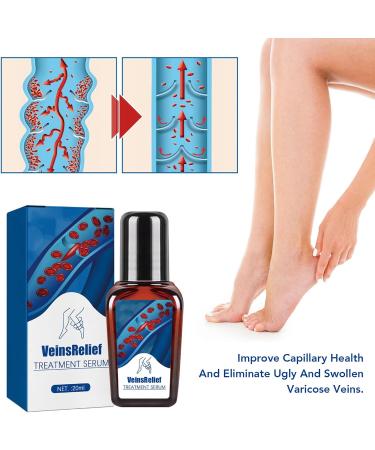 Varicose Vein Treatment Spray & Serum - 2 x 20ml for Spider Veins Relief | Effective Vein Care Cream - Buy Online on GoSupps.com