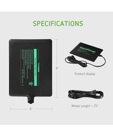 VIVOSUN Reptile Heating Pad 6X8 Inch with Thermostat - 1-Pack - Buy Online on GoSupps.com