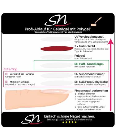 SN Nail Design Adhesive Gel - Superbond Ultrabond UV Gel Base for Strong Gel Nails - 15ml - Buy Online on GoSupps.com