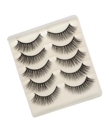 FRCOLOR Reusable Black Eyelashes Pairs Eyelashes handmade eye Faux soft fake lash Cat Eye Long Eye soft thick natural false Fake 3d set Grafting Tool