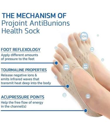 Ergoic Anti-Bale Hornness Socks - Orthopedic Compression Stockings for Relief from Bunion Pain - 10 Pack Black & Skin - Buy Online on GoSupps.com