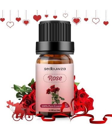 Sedbuwza 100% Pure Organic Rose Essential Oil for Aromatherapy - 0.33 Fl Oz (Pack of 1) - Ideal for Diffusers, Humidifiers, Soaps, Candles, and Perfumes - Buy Online on GoSupps.com