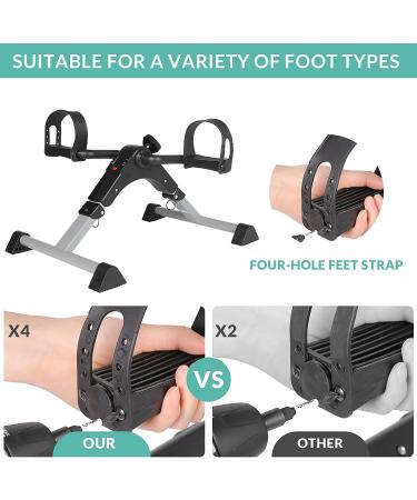 MEETWARM Pedal Exerciser with LCD Display - Portable Folding Mini Stationary Bike for Seniors - Buy Online on GoSupps.com