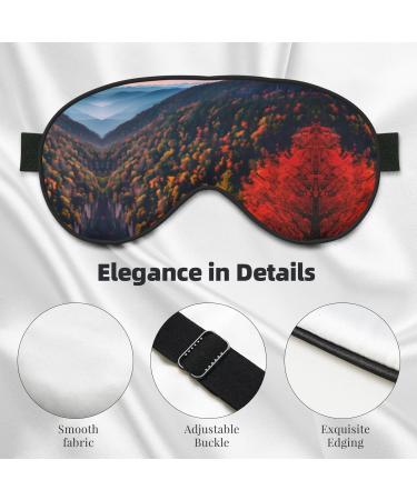 Smokey Mountain Cliff Print Unisex Eye Mask | Soft Comfortable Light-Blocking Sleep Mask for Travel & Relaxation - Buy Online on GoSupps.com