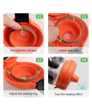 6 Pack Replacement Silicone Gasket for Gatorade GX Hydration System Bottles - Compatible with Gatorade GX Pods - Buy Online on GoSupps.com