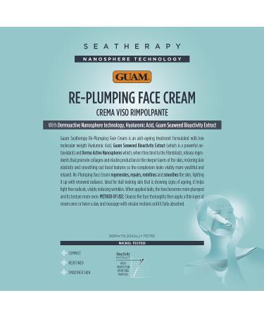 Guam SEATALITY REASIONATIONATIONS Face Cream - Anti-Aging Hyaluronic Acid & Guam Algae - Smoother Tighter Skin - Made in Italy - 50ml Pack - Buy Online on GoSupps.com