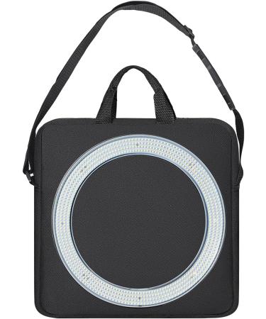 14-Inch Ring Light Carrying Bag - Durable Nylon Case for Selfie Ring Light - Desk LED Ring Light Protector - Black - Buy Online on GoSupps.com