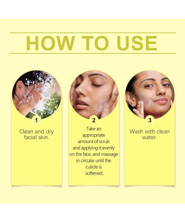 homomdy Vitamin C facial scrub brightening facial exfoliant with vitamin C for dry and oily skin reduces blackheads evens skin tone deeply cleanses and moisturizes (3 pcs) - Buy Online on GoSupps.com