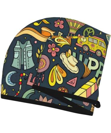 Colorful Hippie Microfiber Hair Towel - Super Absorbent Quick Dry Wrap for Long Curly & Thick Hair - Buy Online on GoSupps.com