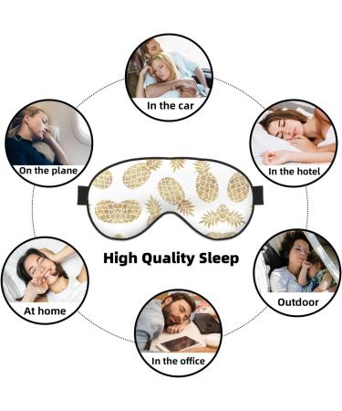 Golden Pineapple Sleep Eye Mask - Soft Light-Blocking Blindfold for Travel | Eliminate Fatigue & Enhance Sleep - Buy Online on GoSupps.com