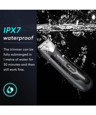 KENSEN Men's Body Hair Trimmer - Rechargeable Groin and Pubic Hair Groomer with LED, Gray - Buy Online on GoSupps.com