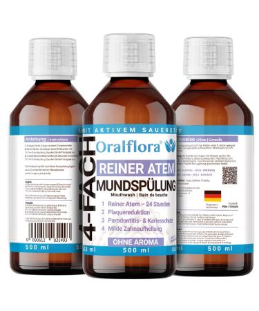 3x Highly effective mouthwash 500ml with chlorine dioxide CDL - fresh breath 24h - mouthwash