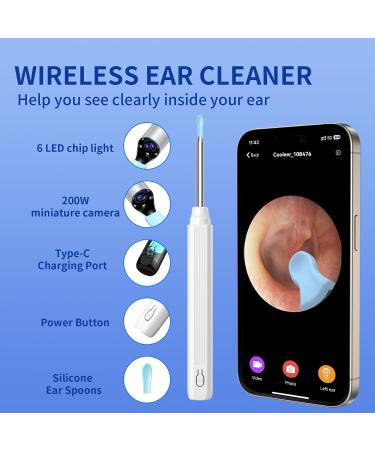 Ear Wax Removal Tool - 360 Visual Ear Cleaning Kit with Camera & 6 Silicone Covers - Effective Ear Wax Cleaner & Removal Tool Best Earwax Removal Kit - Buy Online on GoSupps.com