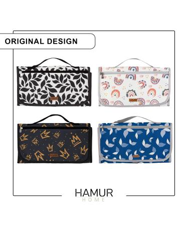 Hamur Home 3-in-1 Diaper Pocket & Portable Organizer - Floral Small Diaper Bag for Moms | Diapers Cream Wipes - Buy Online on GoSupps.com