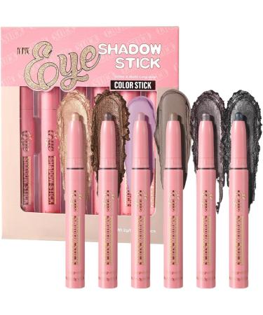 Eyeshadow Stick Eye Brightener Crayon Shimmer Pigmented Formula Smudge-Proof Long-Lasting Application for Daughter Coworkers Girls Friends Family Use - Buy Online on GoSupps.com