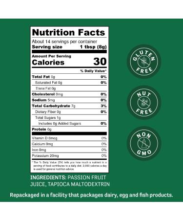 Judee's Passion Fruit Juice Powder 4 oz - Non-GMO Vegan Blend for Smoothies & Baking - Gluten-Free & Nut-Free - 4 oz Pack - Buy Online on GoSupps.com