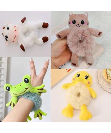 Animal Scrunchies for Girls - Cute Plush Hair Ties & Clips Gift Set (5 Colors) - GHPKS - Buy Online on GoSupps.com