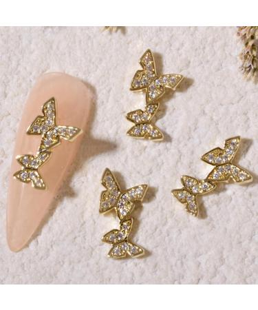 Cubic Zirconia Manicure Decor Exquisite Elegant Cubic Zirconia Eye-catching Nail Stud Nail Beauty Accessory Manicure Decor DIY Golden 1 - Buy Online on GoSupps.com