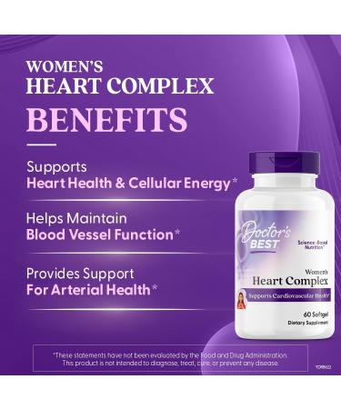 Doctor's Best Women's Heart Complex 60 Softgels - Support Cardiovascular Health & Wellness - International Shipping Available - Buy Online on GoSupps.com
