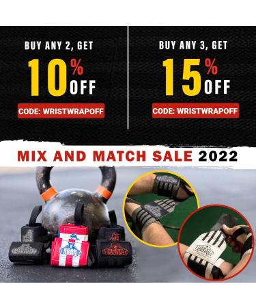 Bear Grips Wrist Wraps - Extra Strength Black | Weightlifting & Powerlifting Wrist Straps for Men & Women - Buy Online on GoSupps.com