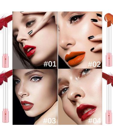 Lip Gloss Sets For Teenage Girls 4 Colors Matte Lipstick Set High Pigmented Velvety Long Lasting Waterproof Matte Lip Stick Lipstick Makeup Sets For Women - Buy Online on GoSupps.com