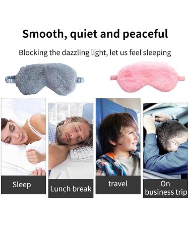 Buy 1Pc Pink Plush Sleep Mask - Comfortable Satin Eye Cover for Travel & Naps | Soft Blindfold for Women & Men - Buy Online on GoSupps.com