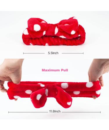 ODDIER Make-up Spa Headband - Red Microfiber Coral Fleece Hair Band for Women and Girls, Ideal for Bath, Skincare, and Makeup Application - Buy Online on GoSupps.com